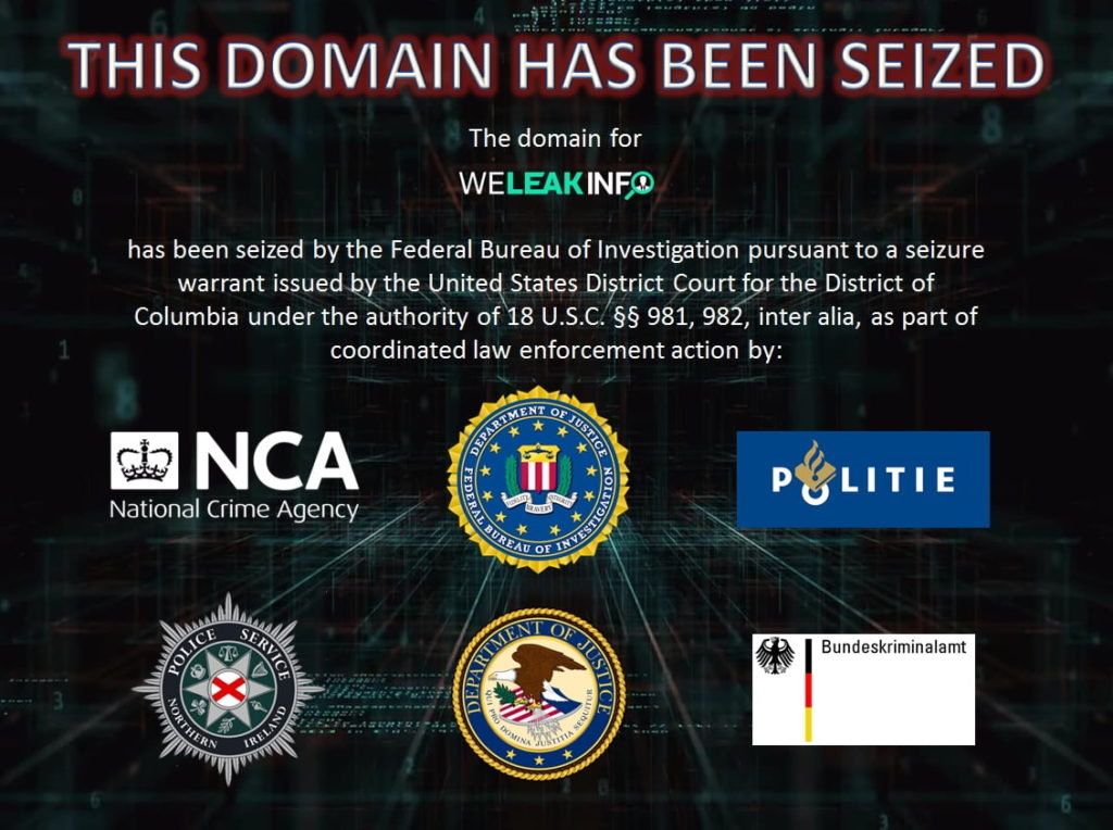 WeLeakInfo’s website after the hack